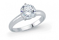 925 Sterling Silver CZ Solitaire Dress Ring