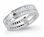 925 Sterling Silver CZ Channel Set Full Eternity Ring