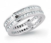 925 Sterling Silver CZ Channel Set Full Eternity Ring