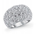925 Sterling Silver Cubic Zirconia Dome Ring