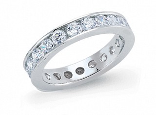 925 Sterling Silver CZ Full Eternity Ring (RD3)