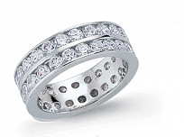 925 Sterling Silver CZ Full Eternity Ring (RD2.5)