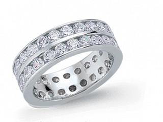 925 Sterling Silver CZ Full Eternity Ring (RD2.5)