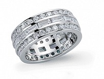 925 Sterling Silver CZ Full Eternity Fashion Ring