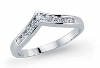 925 Sterling Silver Cubic Zirconia Wishbone Ring