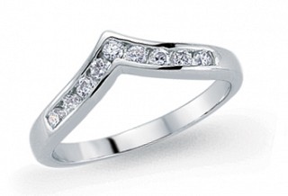 925 Sterling Silver Cubic Zirconia Wishbone Ring