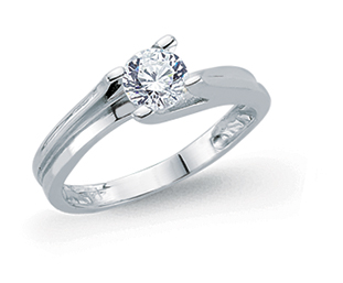 925 Sterling Silver CZ Dress Ring