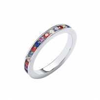 925 Sterling Silver Rainbow Ring