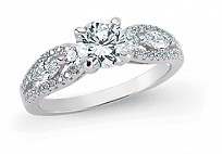 925 Sterling Silver CZ Micro Pave Dress Ring With CZ Shoulders