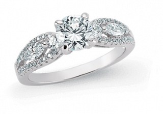 925 Sterling Silver CZ Micro Pave Dress Ring With CZ Shoulders