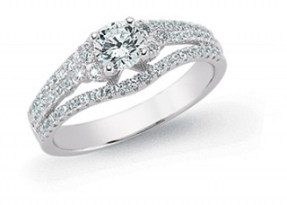 925 Sterling Silver CZ Micro Pave Ladies Fashion Ring