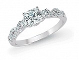 925 Sterling Silver Cubic Zirconia Micro Pave Ladies Ring