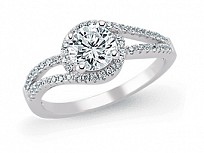 925 Sterling Silver Cubic Zirconia Micro Pave Dress Ring