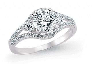 925 Sterling Silver Cubic Zirconia Micro Pave Dress Ring