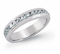 925 Sterling Silver Round CZ Full Eternity Ring