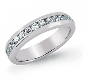 925 Sterling Silver Round CZ Full Eternity Ring