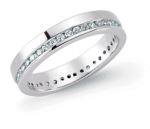 925 Sterling Silver Ladies CZ Full Eternity Fancy Ring