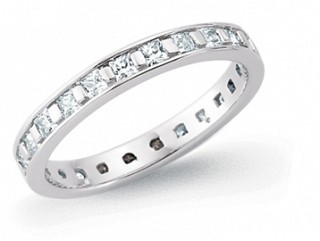 925 Sterling Silver CZ Set Full Eternity Ring