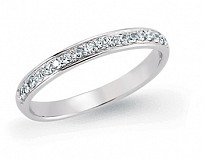 925 Sterling Silver CZ Half Eternity Ring