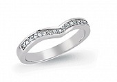 925 Sterling Silver Cubic Zirconia Wishbone Fashion Ring