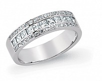 925 Sterling Silver CZ Set Half Eternity Ring