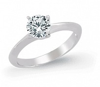 925 Sterling Silver CZ Single Stone Solitaire Ring