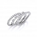 925 Sterling Silver CZ Full Eternity 3 Set Ring