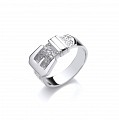 925 Sterling Silver Gents Buckle Ring