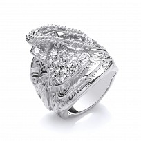 925 Sterling Silver Gents Saddle Ring