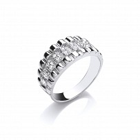 925 Sterling Silver Gents Rolex Style Ring
