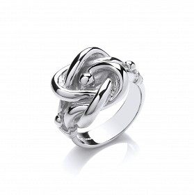 925 Sterling Silver Gents Knot Ring