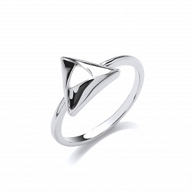 925 Sterling Silver Cutout Triangle 925 Sterling Silver Ring