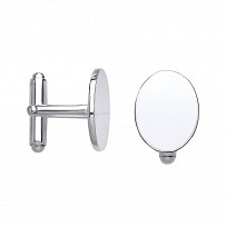 925 Sterling Silver Plain Oval Cufflinks