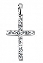 925 Sterling Silver Cubic Zirconia Cross