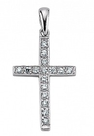 925 Sterling Silver Cubic Zirconia Cross