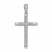 925 Sterling Silver CZ Cross