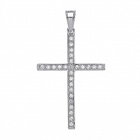 925 Sterling Silver CZ Cross