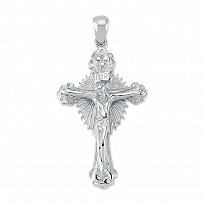 Silver Fancy Crucifix Cross Pendant