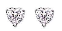 10mm Heart 925 Sterling Silver Stud Earrings