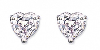 10mm Heart 925 Sterling Silver Stud Earrings