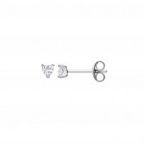 3mm Heart 925 Sterling Silver Stud Earrings (Pack of 5)