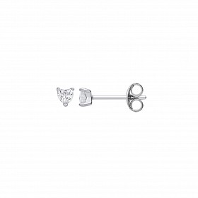 3mm Heart 925 Sterling Silver Stud Earrings (Pack of 5)