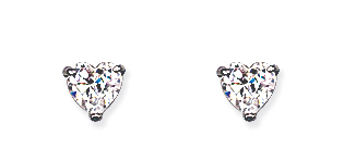 4mm Heart 925 Sterling Silver Stud Earrings (Pack of 5)