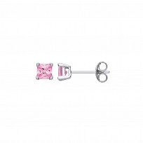 4mm Pink Heart Stud Earrings (Pack of 5)