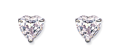 7mm Heart 925 Sterling Silver Stud Earrings (Pack of 5)