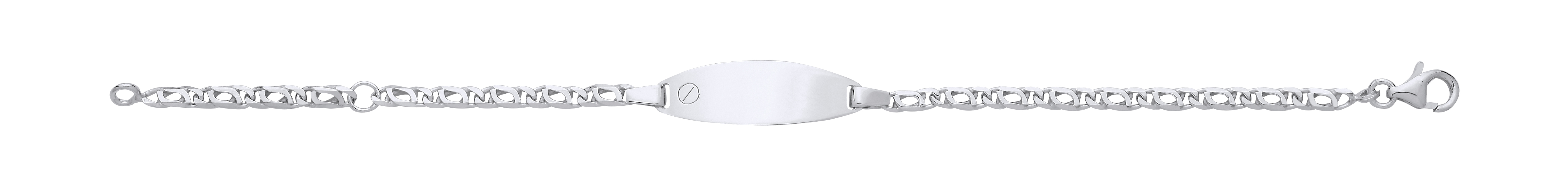 Silver Childrens ID Bracelet With Screw Detail