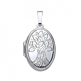 925 Sterling Silver Oval Engraved Locket