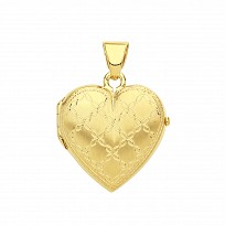 Gold Plated Heart Design Photo Locket