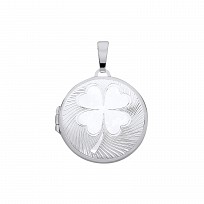 Silver Four Leaf Clover Locket
