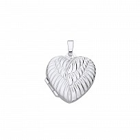 Silver Engraved Heart Locket